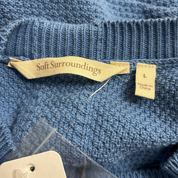 NWT Soft Surroundings Marin Back Button Sweater Large - Picture 16 of 16